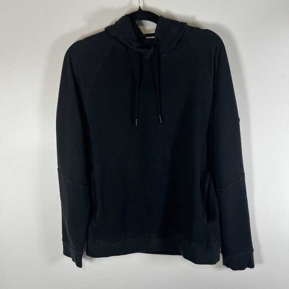 Lululemon Mens Medium Black City Sweat Pullover Sweatshirt Hooded‎ Athletic - Picture 1 of 9